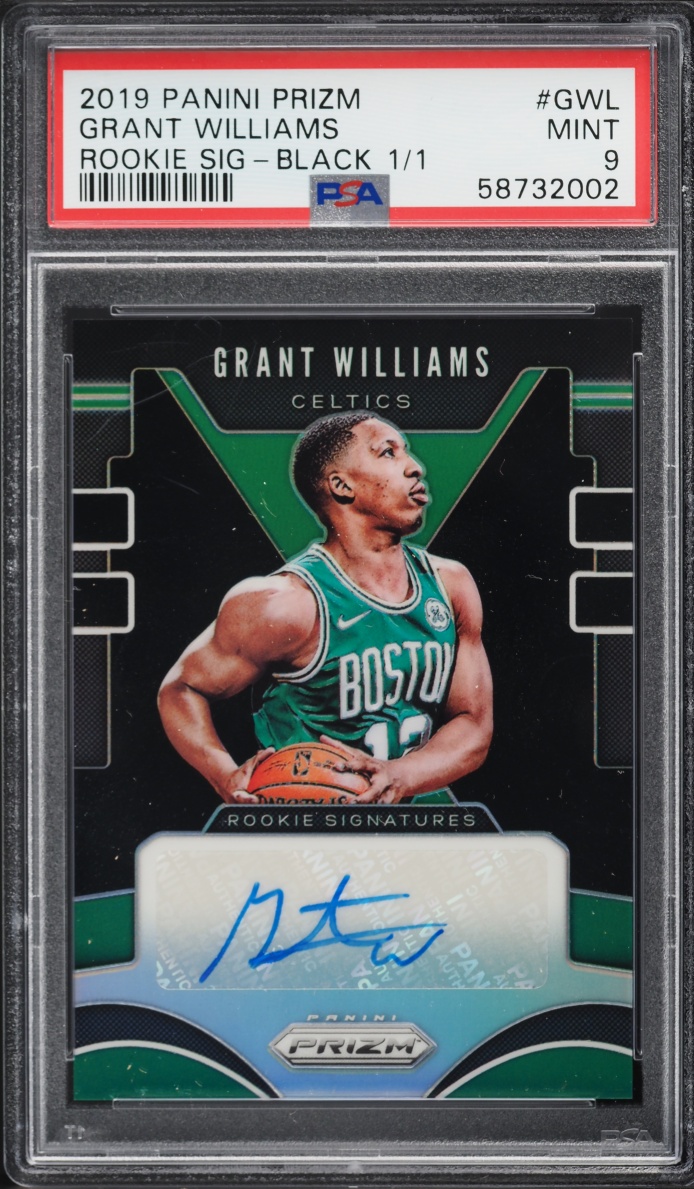 2019 Panini Prizm Black Grant Williams ROOKIE AUTO 1/1 #RS-GWL PSA 9 MINT