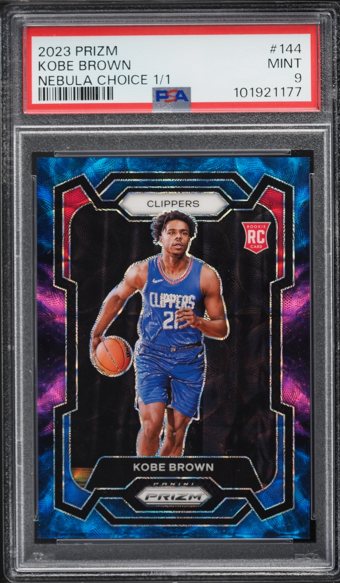 2023 Panini Prizm Nebula Choice Kobe Brown ROOKIE 1/1 #144 PSA 9 MINT