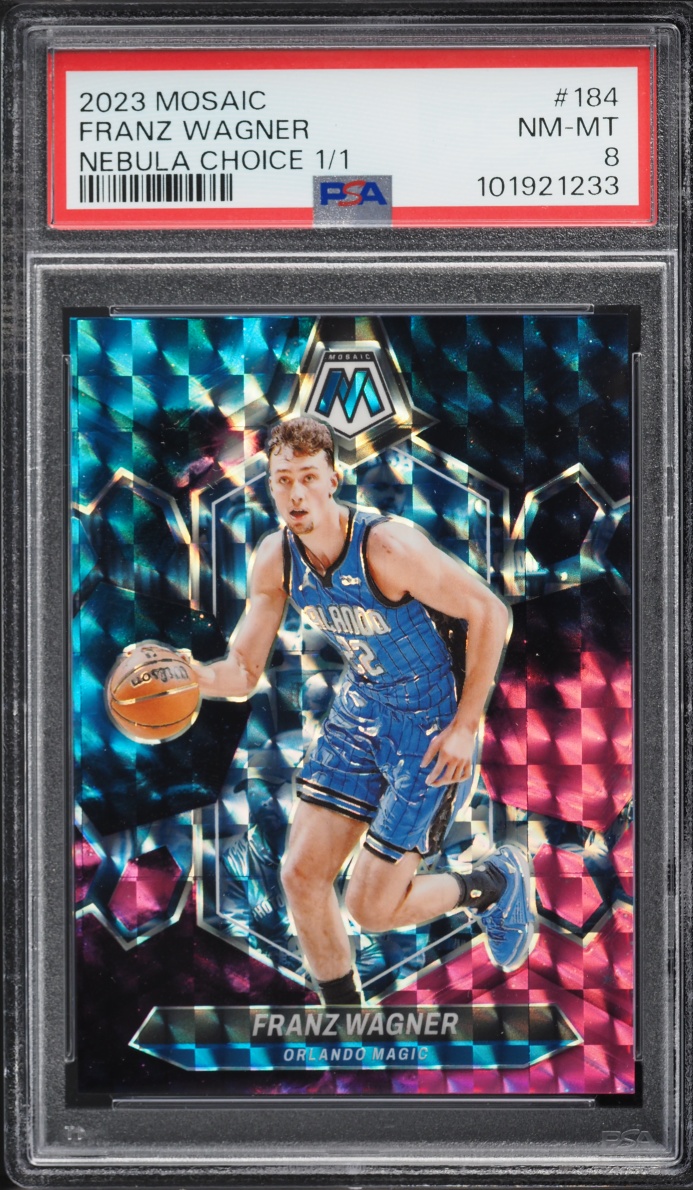 2023 Panini Mosaic Nebula Choice Franz Wagner 1/1 #184 PSA 8 NM-MT