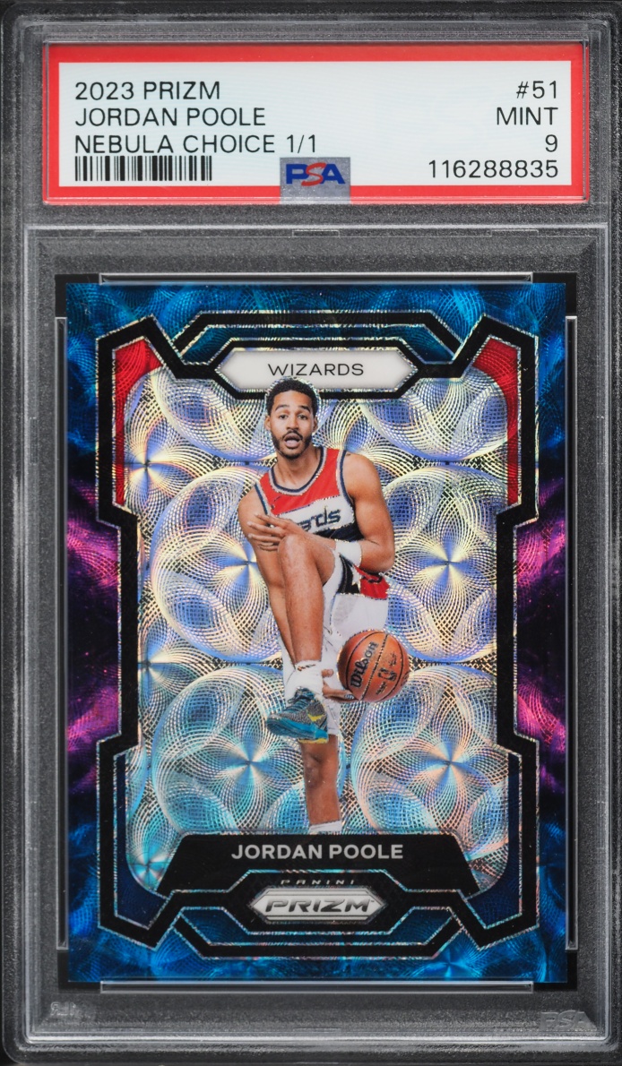 2023 Panini Prizm Nebula Choice Jordan Poole 1/1 #51 PSA 9 MINT