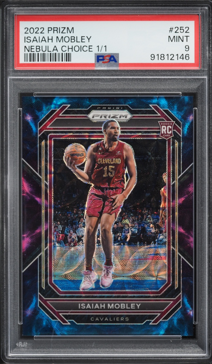 2022 Panini Prizm Nebula Choice Isaiah Mobley ROOKIE 1/1 #252 PSA 9 MINT