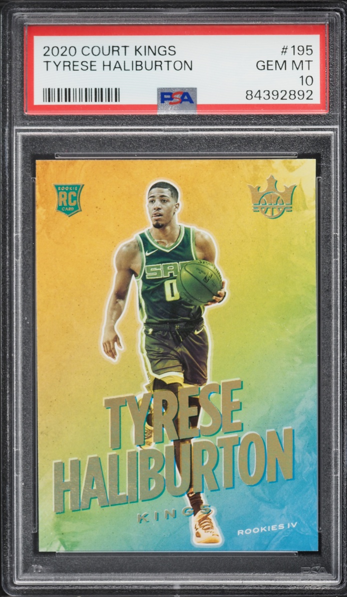 2020 Panini Court Kings IV Tyrese Haliburton ROOKIE #195 PSA 10 GEM MINT