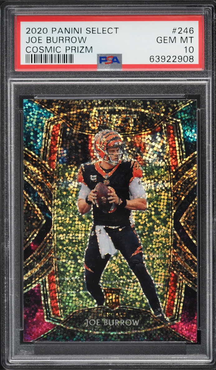 2020 Select Club Level Cosmic Prizm Joe Burrow ROOKIE #246 PSA 10 GEM MINT
