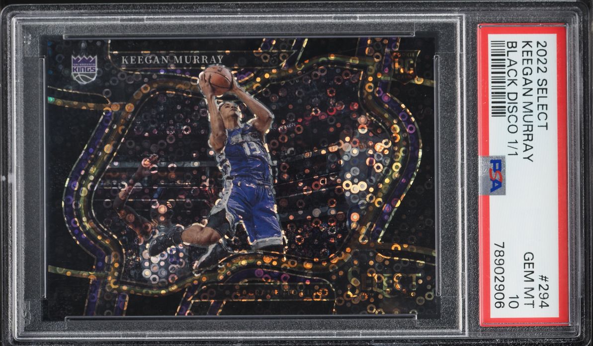 2022 Select Courtside Black Disco Prizm Keegan Murray ROOKIE 1/1 #294 PSA 10 GEM MINT