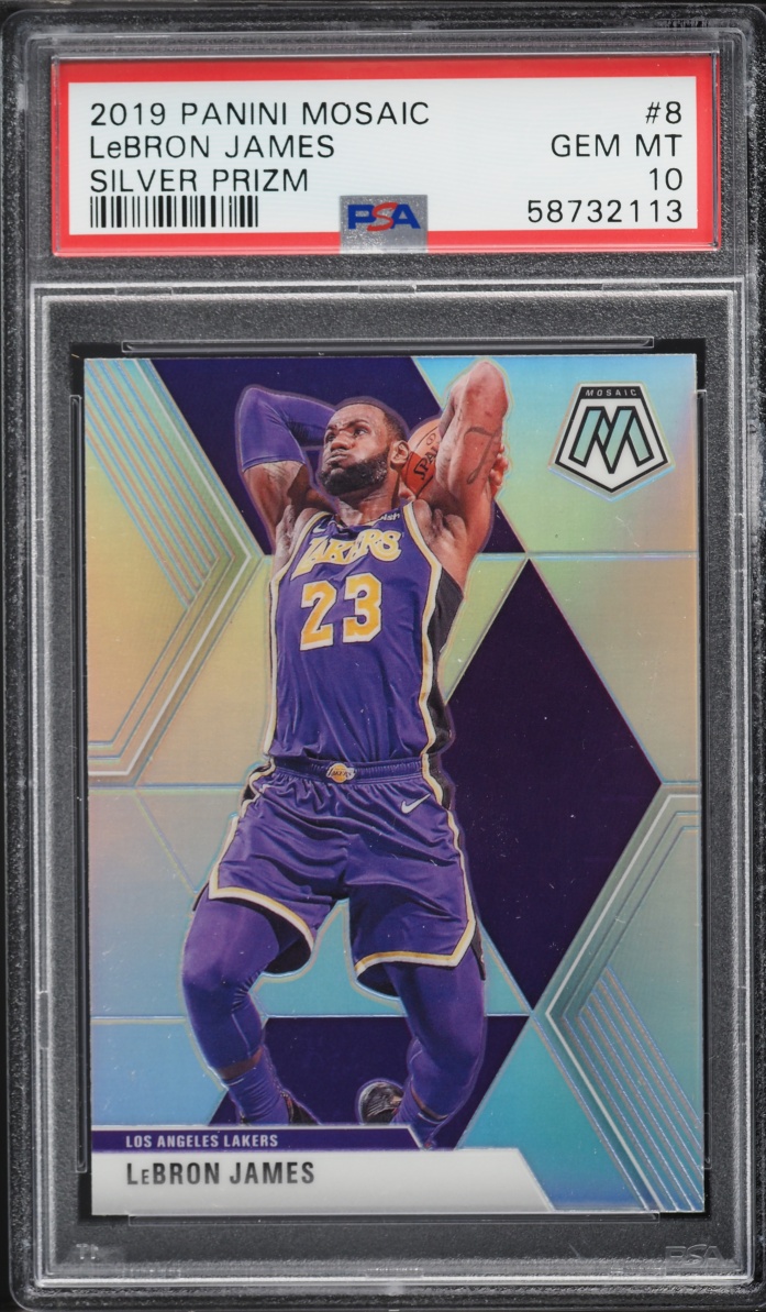 2019 Panini Mosaic Silver Prizm LeBron James #8 PSA 10 GEM MINT