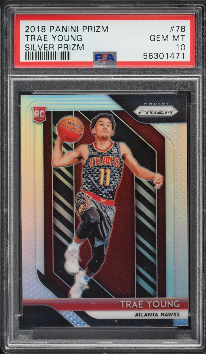 2018 Panini Prizm Silver Trae Young ROOKIE #78 PSA 10 GEM MINT