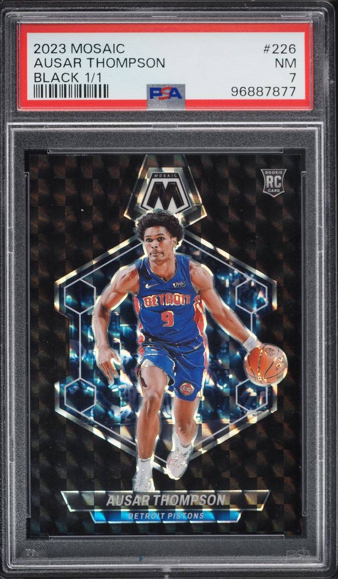 2023 Panini Mosaic Black Ausar Thompson ROOKIE 1/1 #226 PSA 7 NRMT