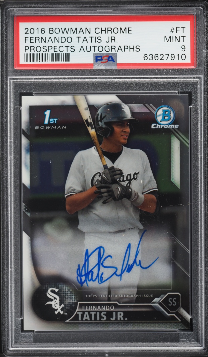 2016 Bowman Chrome Fernando Tatis Jr. PROSPECT AUTO #CPA-FT PSA 9 MINT