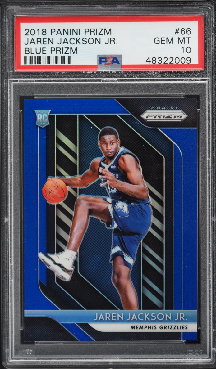 2018 Panini Prizm Blue Jaren Jackson Jr. ROOKIE /199 #66 PSA 10 GEM MINT