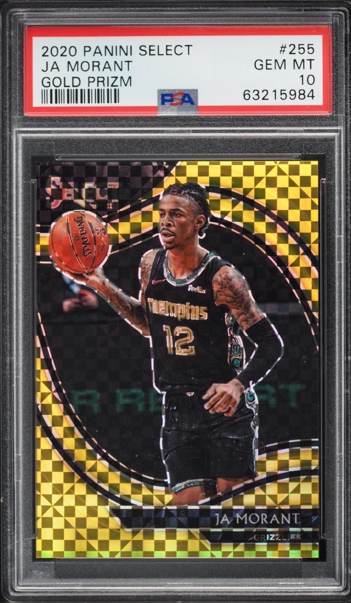 2020 Select Courtside Gold Prizm Ja Morant /10 #255 PSA 10 GEM MINT