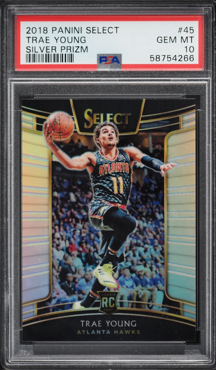 2018 Select Concourse Silver Prizm Trae Young ROOKIE #45 PSA 10 GEM MINT