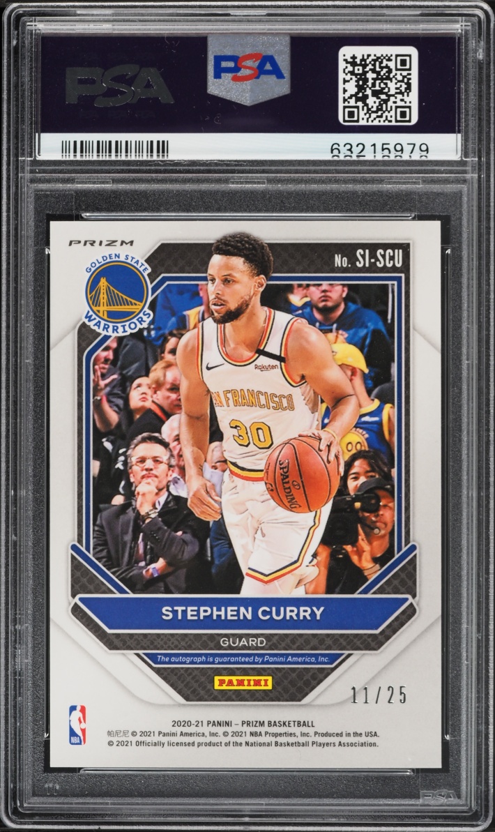 2020 Panini Prizm Mojo Stephen Curry AUTO /25 #SI-SCU PSA 10 GEM MINT