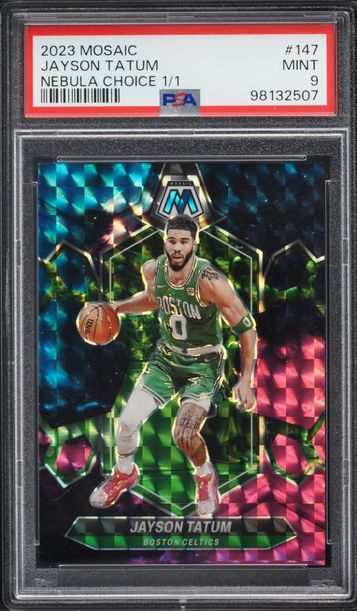 2023 Panini Mosaic Nebula Choice Jayson Tatum 1/1 #147 PSA 9 MINT