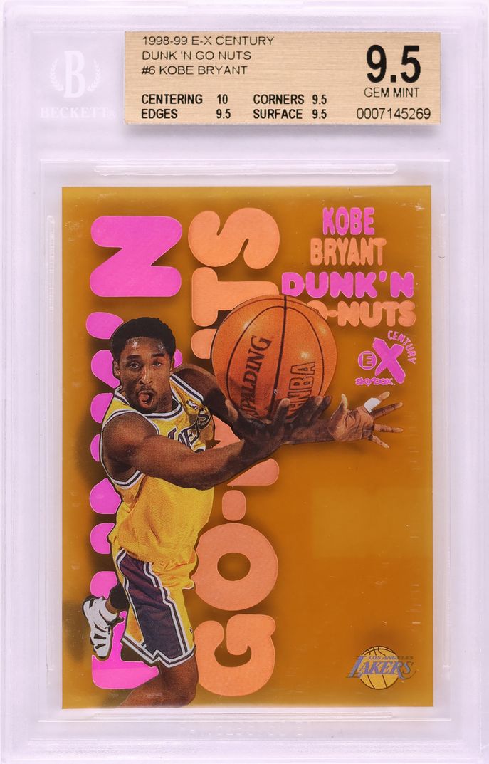 1998 Skybox E-X Century Dunk 'N Go Nuts Kobe Bryant #6 BGS 9.5 GEM MINT