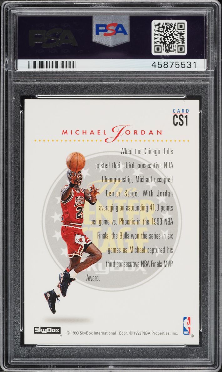 1993 Skybox Premium Center Stage Michael Jordan #CS1 PSA 10 GEM MINT