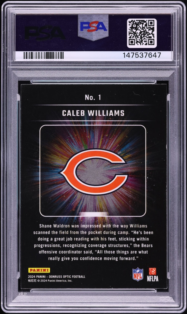 2024 Donruss Optic Light it Up Caleb Williams ROOKIE #1 PSA 8 NM-MT