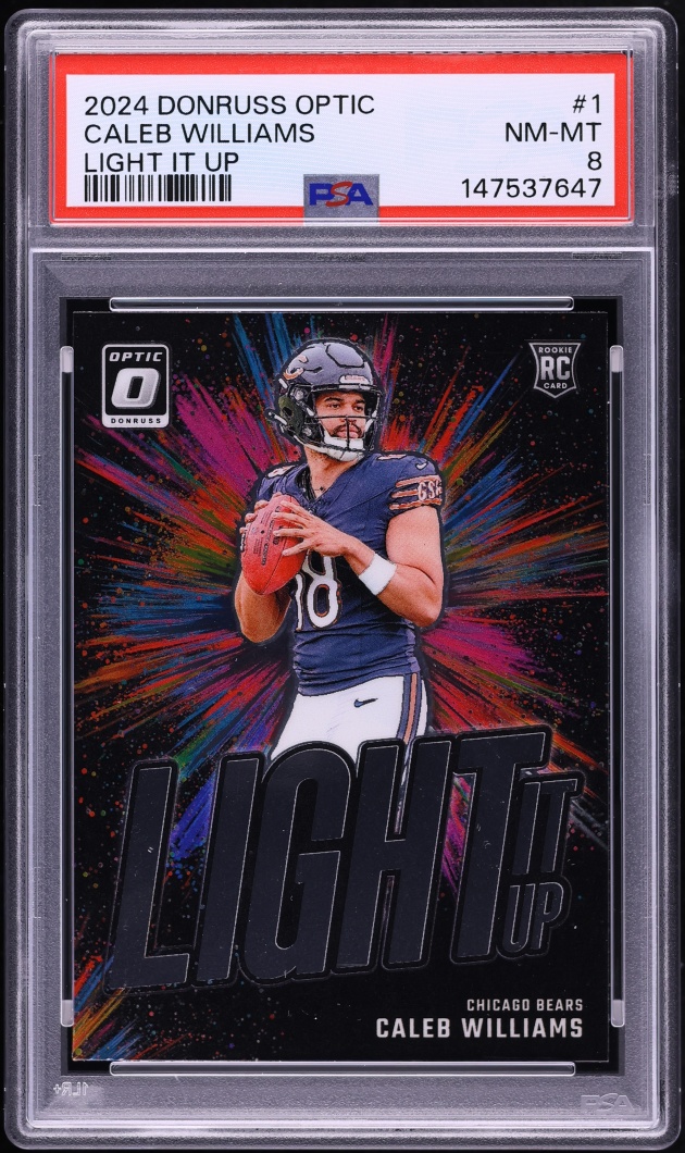 2024 Donruss Optic Light it Up Caleb Williams ROOKIE #1 PSA 8 NM-MT