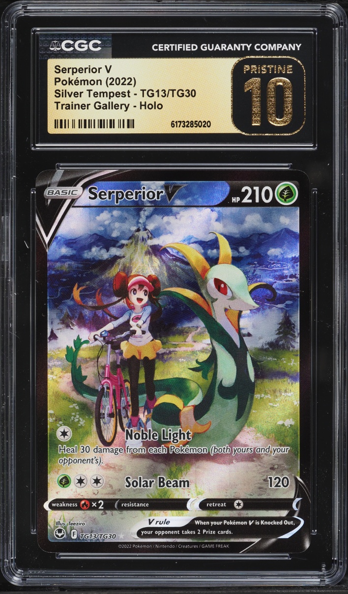 2022 Pokemon Sword & Shield Silver Tempest CHR Serperior V #TG13 CGC 10 PRISTINE