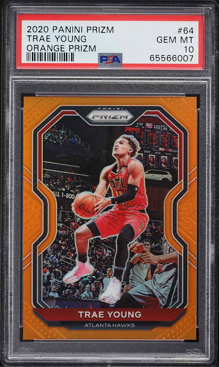 2020 Panini Prizm Orange Trae Young /49 #64 PSA 10 GEM MINT