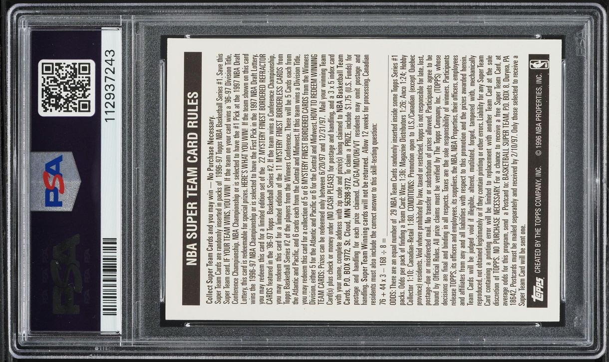 1996 Topps Super Teams Orlando Magic PSA 6 EXMT