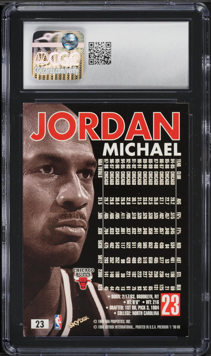 1998 SkyBox Premium Michael Jordan #23 CGC 8 NM-MT