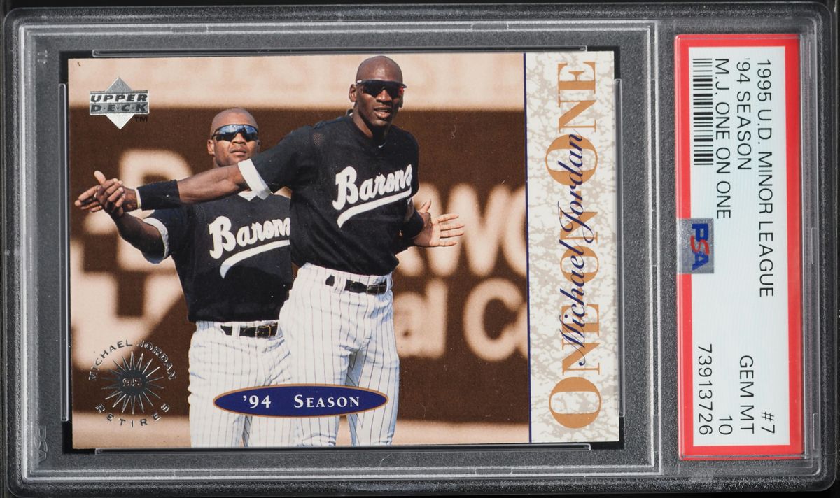 1995 Upper Deck Minor League One On One '94 Season Michael Jordan ROOKIE #7 PSA 10 GEM MINT
