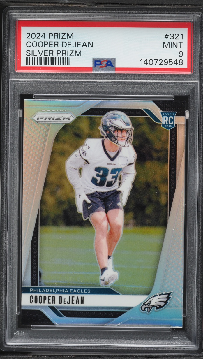 2024 Panini Prizm Silver Cooper DeJean ROOKIE #321 PSA 9 MINT