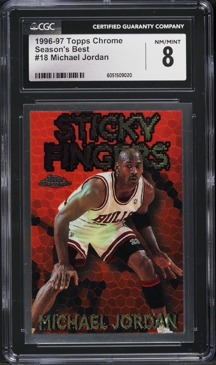 1996 Topps Chrome Season's Best Michael Jordan #18 CGC 8 NM-MT
