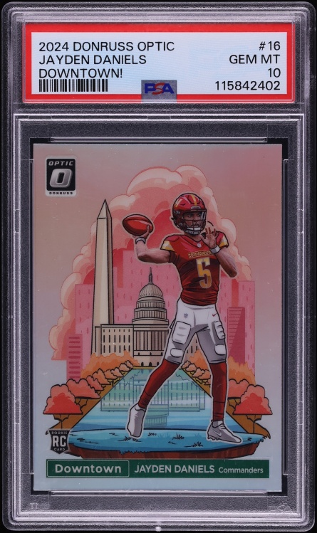 2024 Donruss Optic Downtown Jayden Daniels ROOKIE #16 PSA 10 GEM MINT