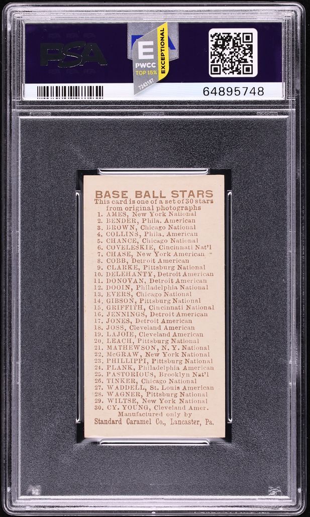 1910 E93 Standard Caramel Honus Wagner PSA 6 EXMT