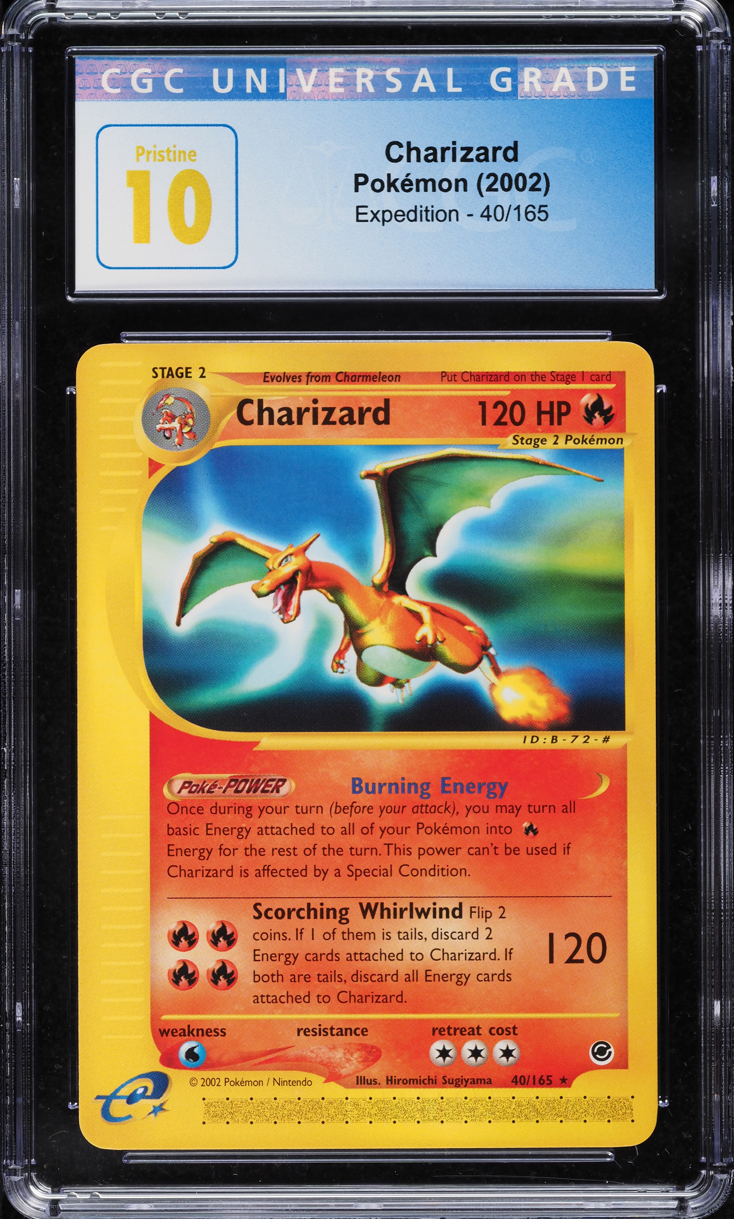 2002 Pokemon Expedition Charizard #40 CGC 10 PRISTINE