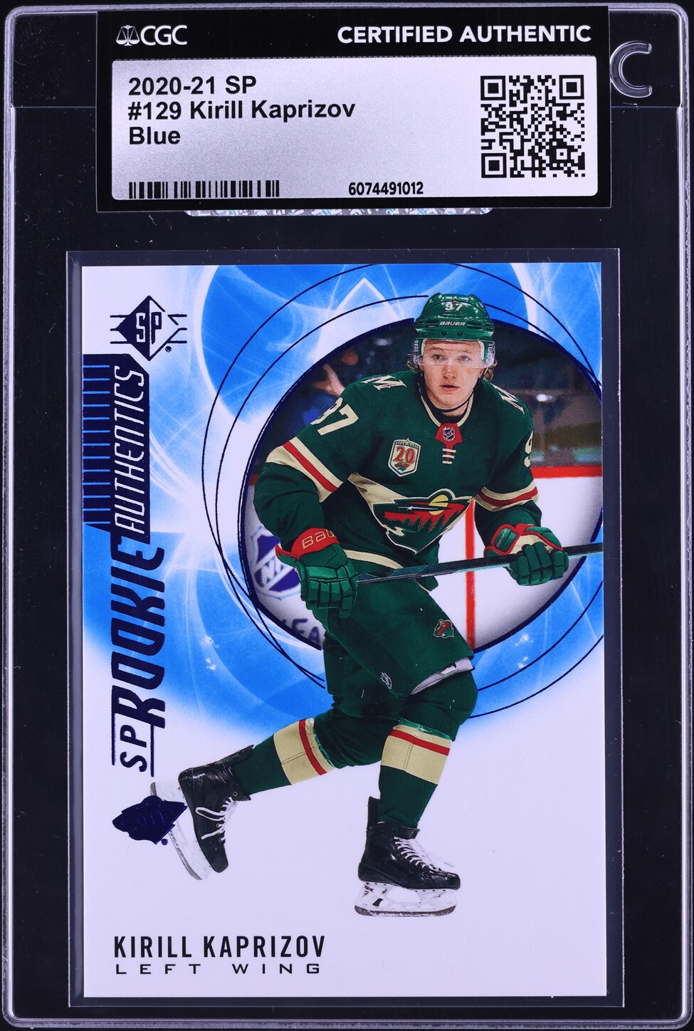 2020 SP Hockey Blue Kirill Kaprizov ROOKIE #129 CGC AUTH
