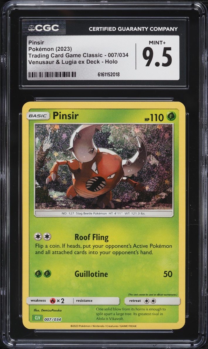 2023 Pokemon SV TCG Classic Venusaur & Lugia Ex Deck Holo Pinsir #7 CGC 9.5 MINT+