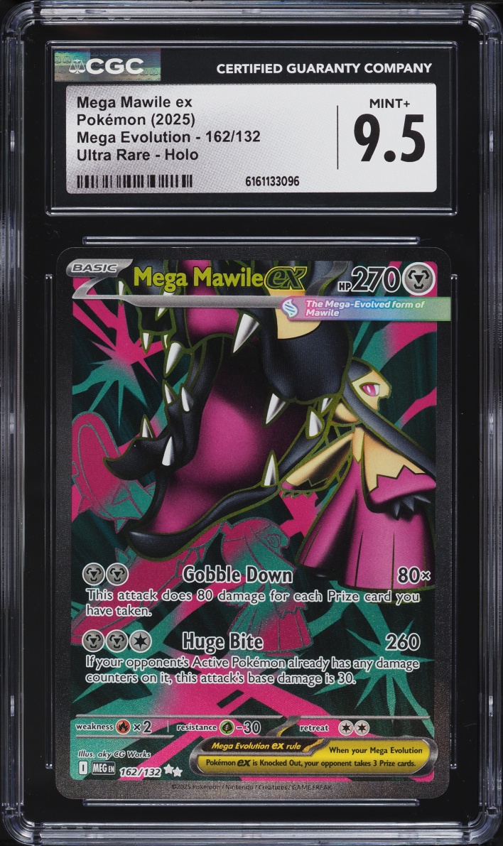 2025 Pokemon Mega Evolution Full Art Mega Mawile ex #162 CGC 9.5 MINT+
