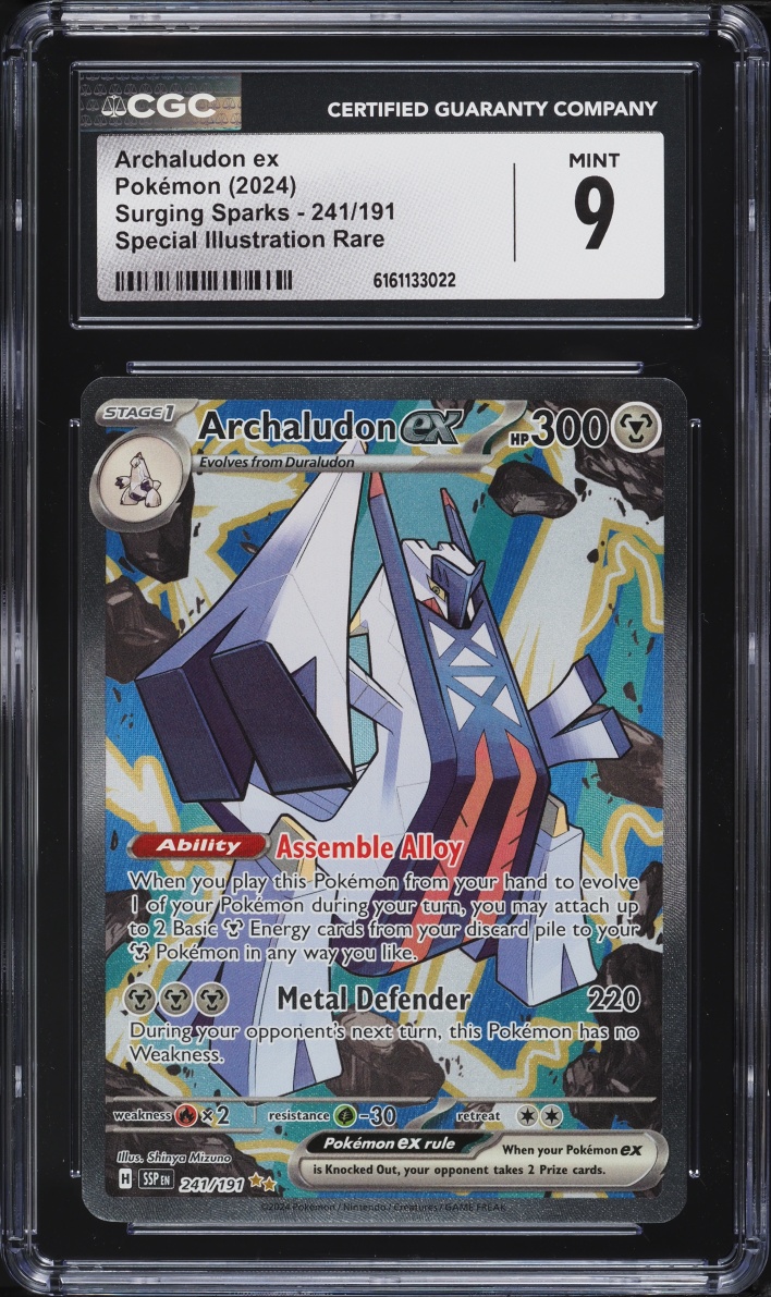 2024 Pokemon Scarlet & Violet Surging Sparks SIR Archaludon ex #241 CGC 9 MINT