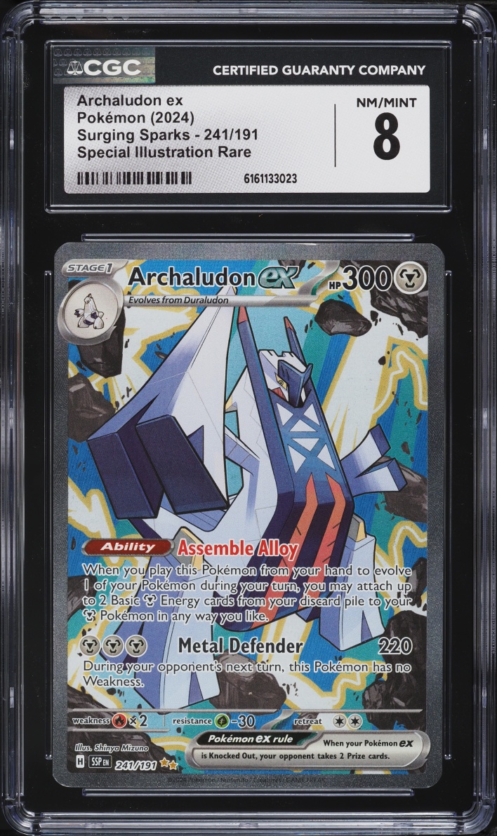 2024 Pokemon Scarlet & Violet Surging Sparks SIR Archaludon ex #241 CGC 8 NM-MT