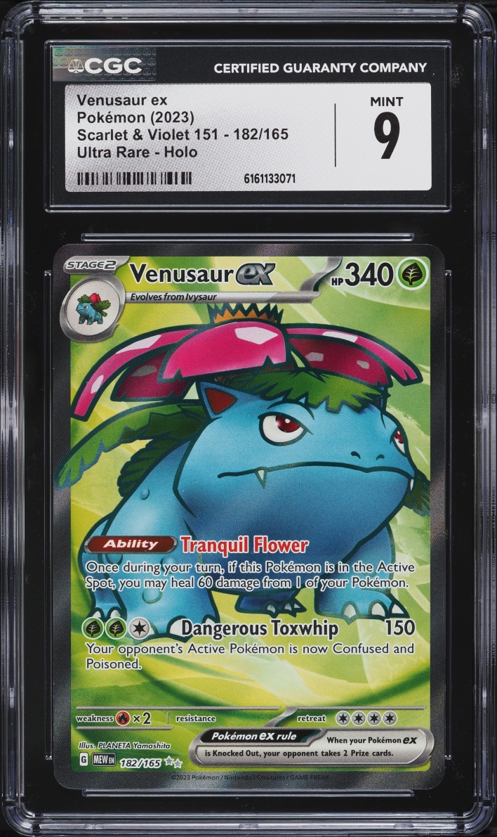 2023 Pokemon Scarlet & Violet 151 Full Art Venusaur ex #182 CGC 9 MINT