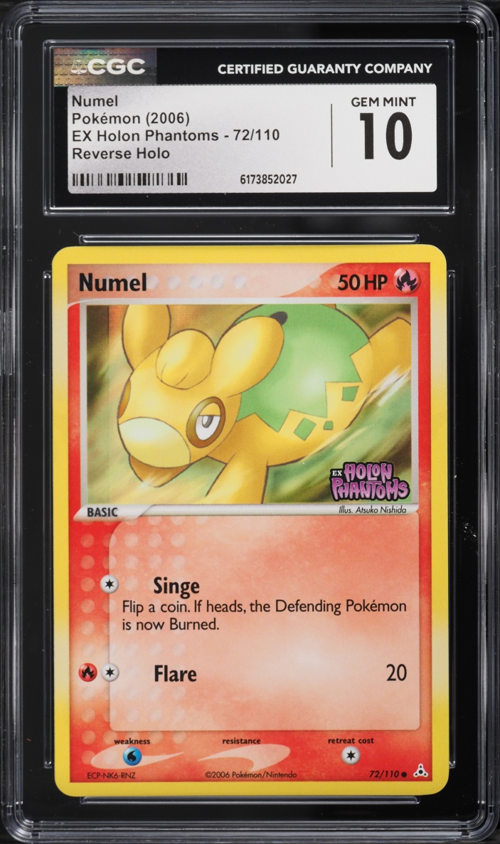 2006 Pokemon EX Holon Phantoms Reverse Holo Numel #72 CGC 10 GEM MINT