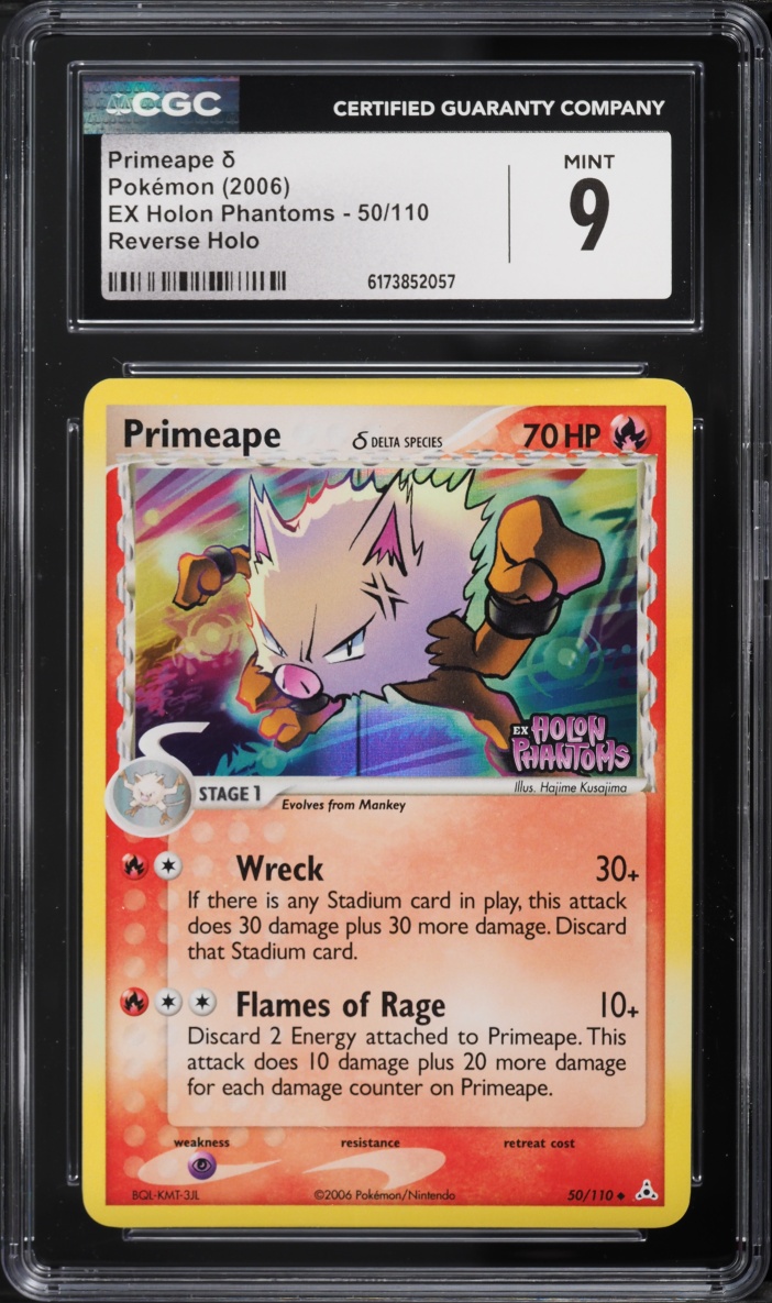 2006 Pokemon EX Holon Phantoms Reverse Holo Primeape #50 CGC 9 MINT