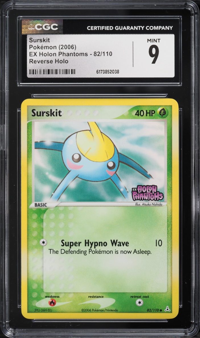 2006 Pokemon EX Holon Phantoms Reverse Holo Surskit #82 CGC 9 MINT
