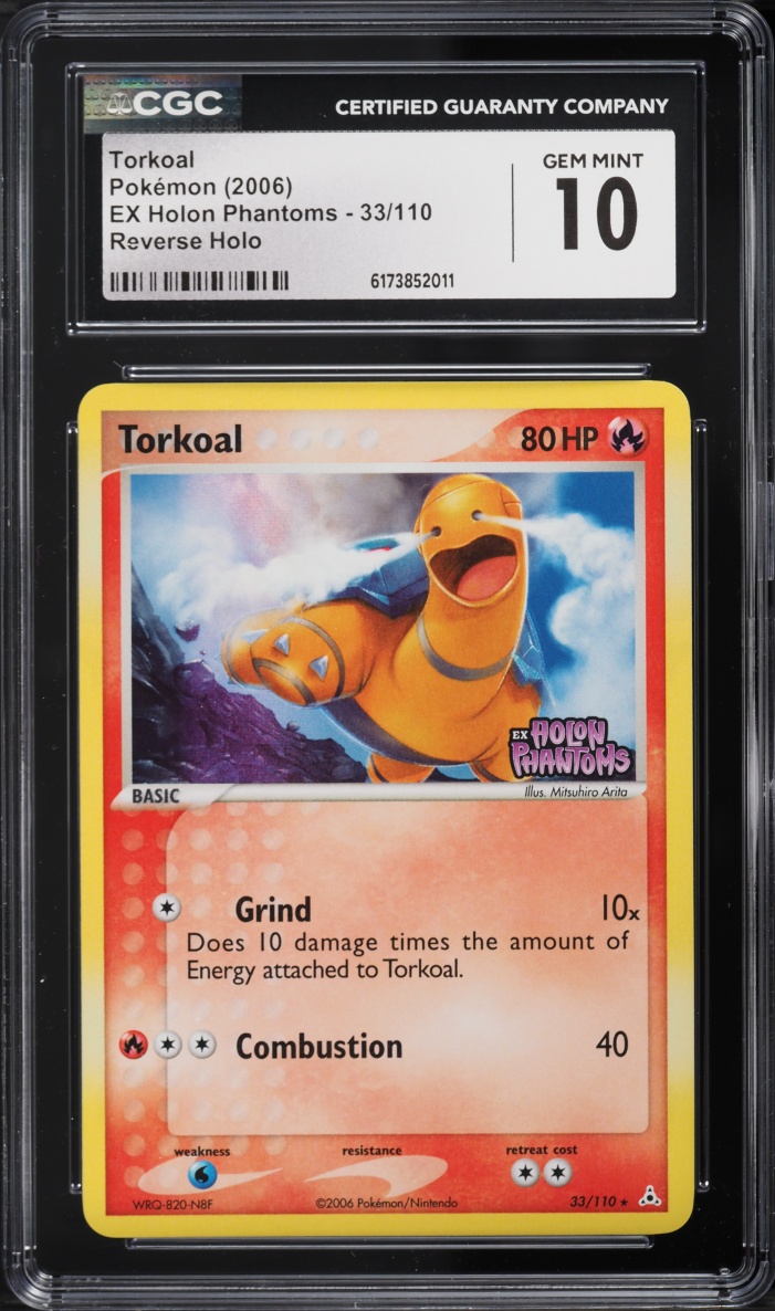 2006 Pokemon EX Holon Phantoms Reverse Holo Torkoal #33 CGC 10 GEM MINT