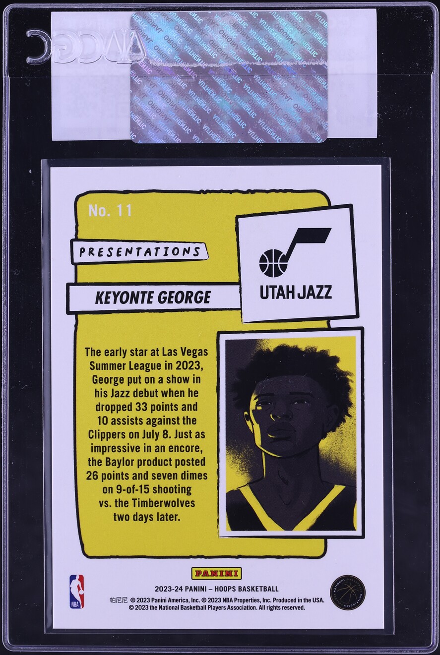 2023 Hoops Presentations Keyonte George #11 CGC AUTH