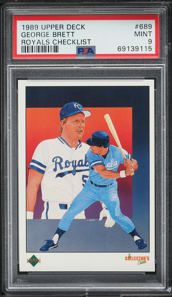 1989 Upper Deck Royals Checklist George Brett #689 PSA 9 MINT