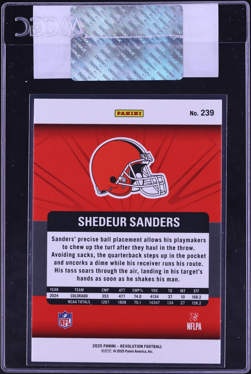 2025 Panini Revolution Shedeur Sanders ROOKIE #239 CGC AUTH