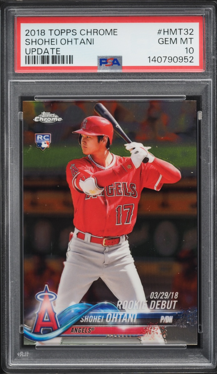 2018 Topps Chrome Update Shohei Ohtani ROOKIE #HMT32 PSA 10 GEM MINT