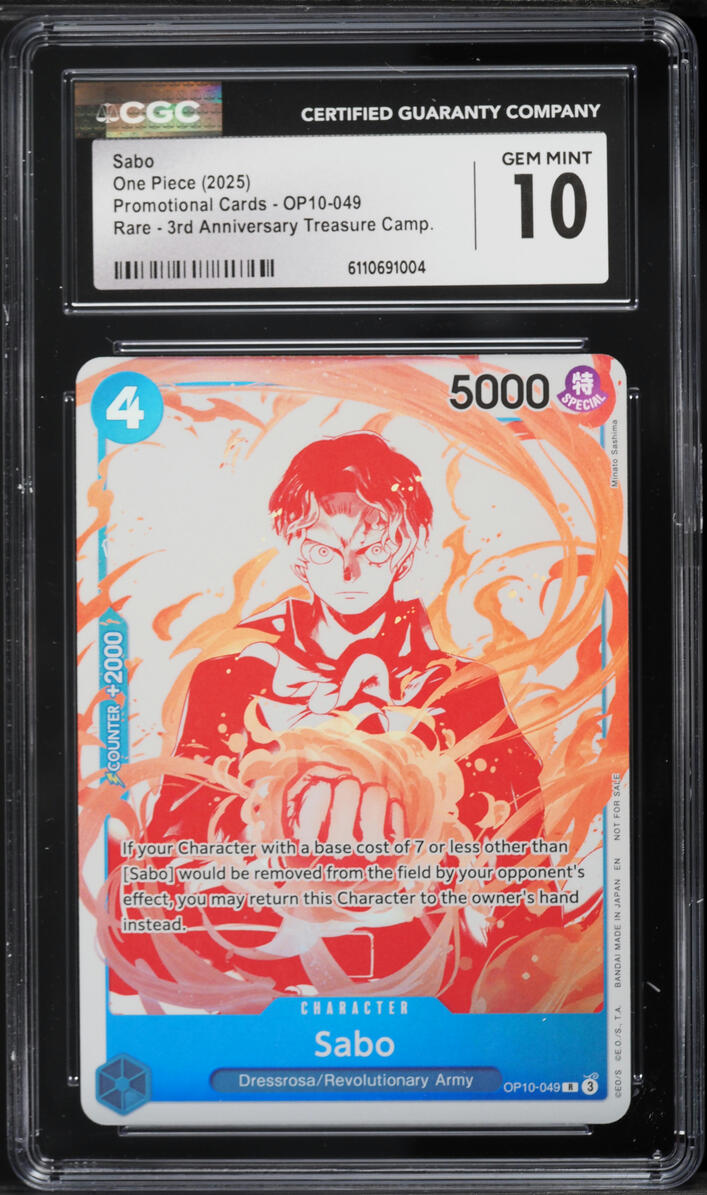 2025 One Piece Promo 3rd Anniversary Treasure Camp Sabo #OP10-049 CGC ...