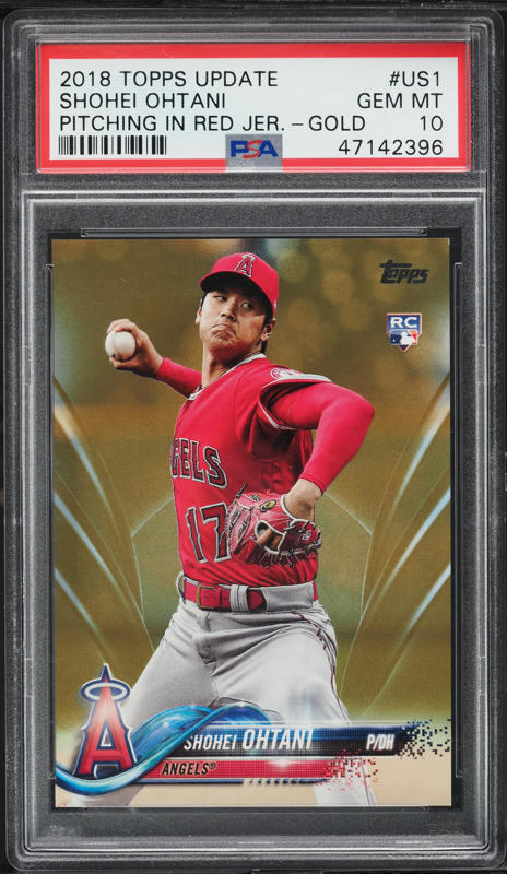 2018 Topps Update Gold Mike Trout Shohei Ohtani ROOKIE /2018