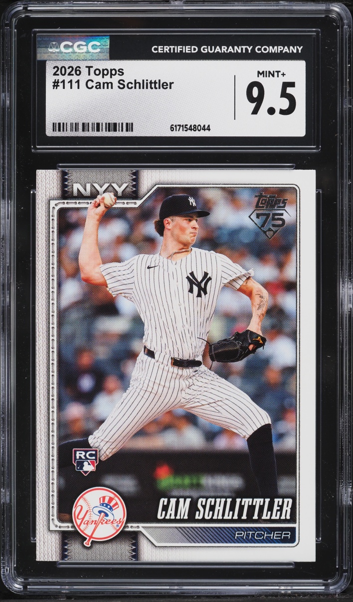 2026 Topps Cam Schlittler ROOKIE #111 CGC 9.5 MINT+