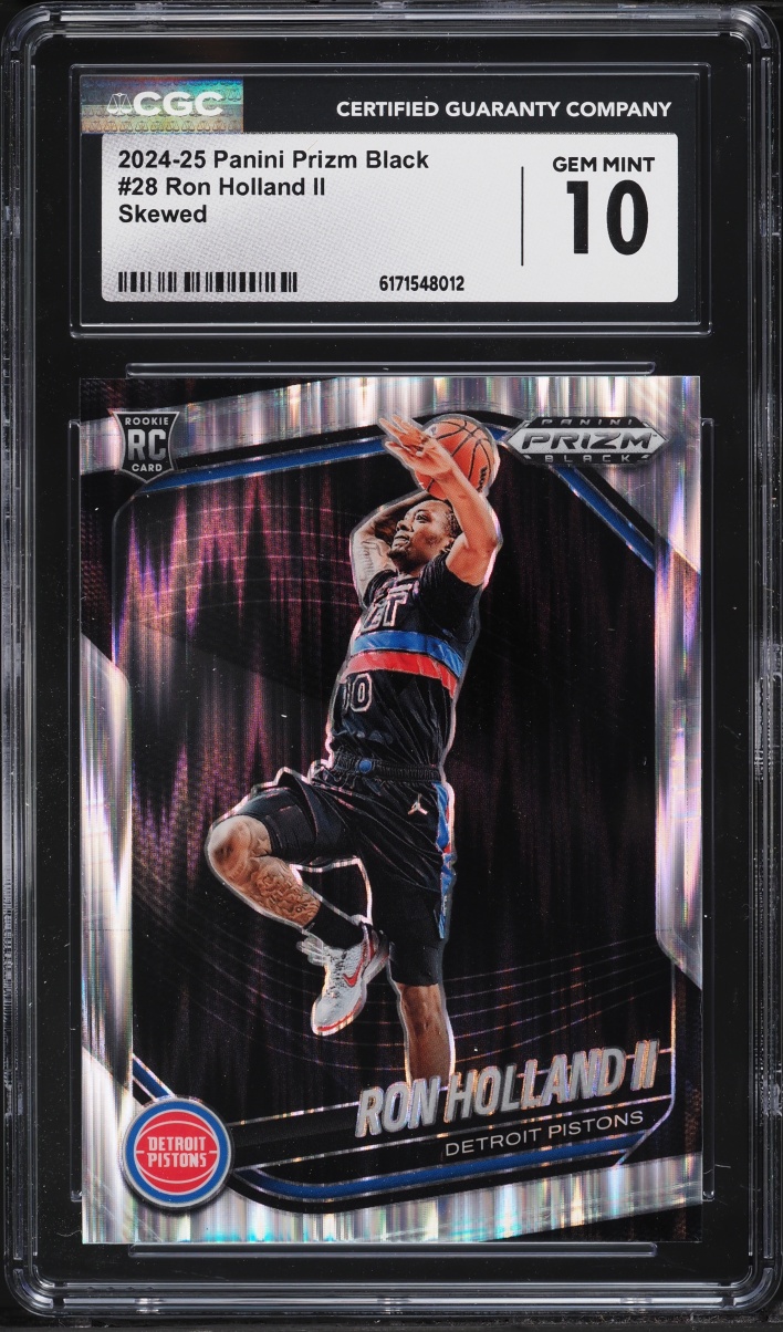 2024 Panini Prizm Black Skewed Ron Holland II ROOKIE /249 #28 CGC 10 GEM MINT