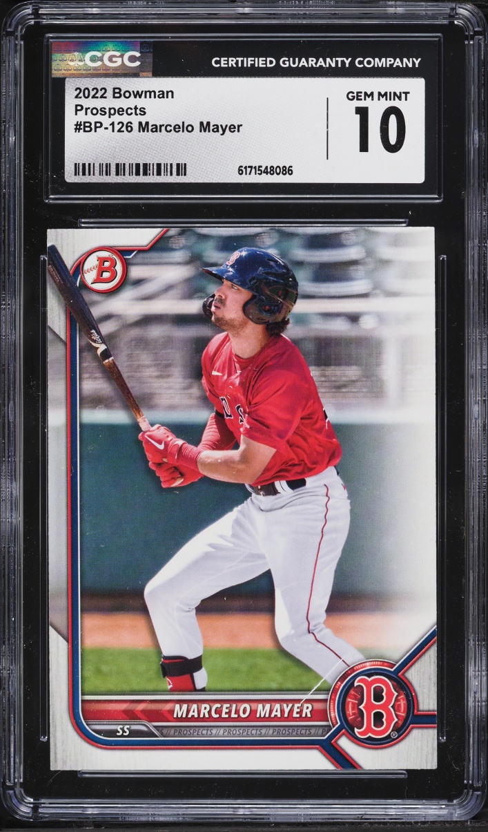 2022 Bowman Marcelo Mayer PROSPECT #BP-126 CGC 10 GEM MINT